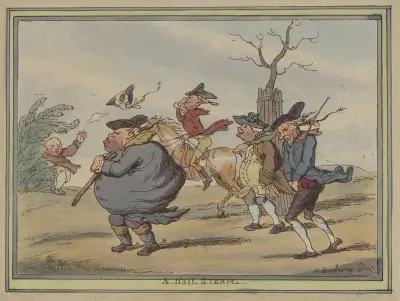 A hail storm von Thomas Rowlandson