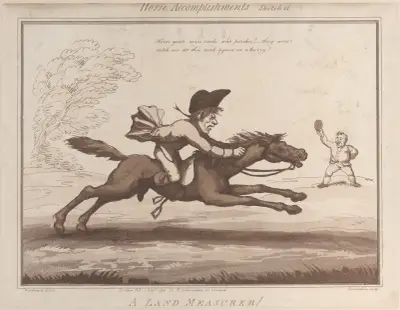 A Land Measurer !! av Thomas Rowlandson
