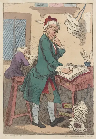 A money scrivener, Thomas Rowlandson