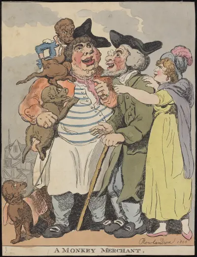 A monkey merchant, Thomas Rowlandson