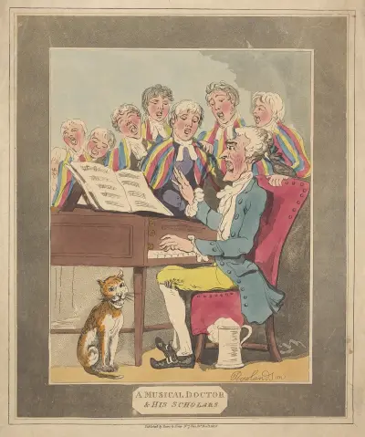 A musical doctor & his scholars, Thomas Rowlandson