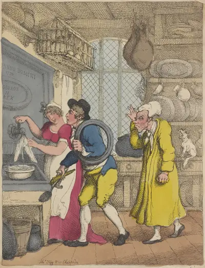 A new cock wanted, Thomas Rowlandson
