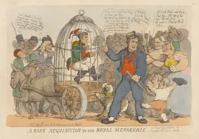 A rare acquisition to the royal menagerie, A present from Waterloo by Marshalls Wellington & Blucher, Thomas Rowlandson