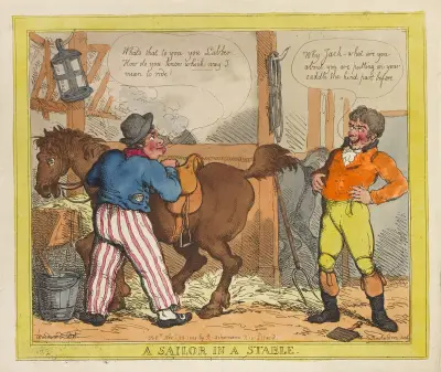 En sjöman i ett stall av Thomas Rowlandson