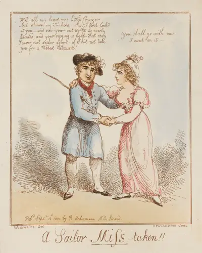 En sjöman miss-tagen!! av Thomas Rowlandson