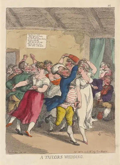 En skräddares bröllop av Thomas Rowlandson