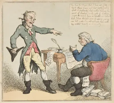A theatrical candidate, Thomas Rowlandson