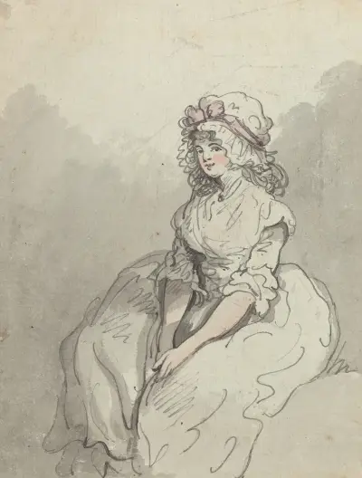 En ung engelsk skönhet av Thomas Rowlandson