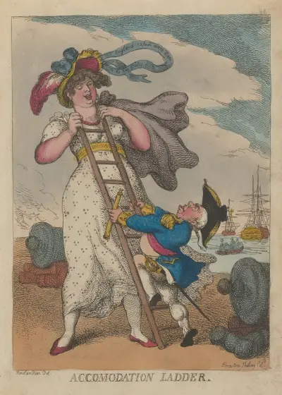 Accomodation ladder av Thomas Rowlandson