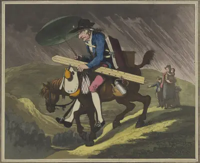An artist travelling in Wales, Thomas Rowlandson
