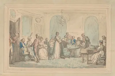 En kvällsfest av Thomas Rowlandson