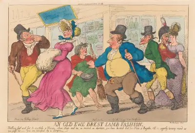 An old ewe drest lamb fashion, Thomas Rowlandson