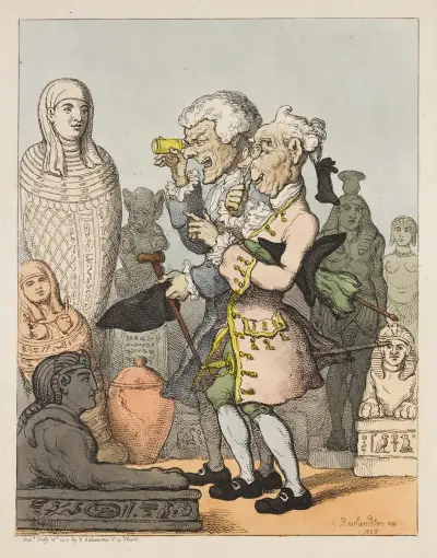 Antiquarians. A la Greque von Thomas Rowlandson
