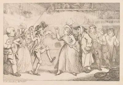 Argument in kitchen, Thomas Rowlandson