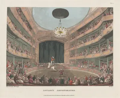 Astleys amfiteater av Thomas Rowlandson