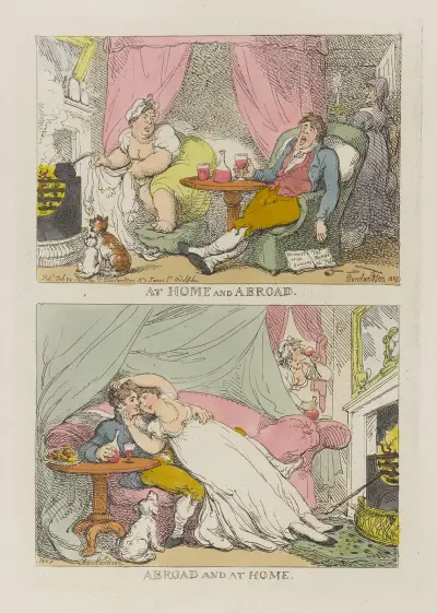 Hemma och borta. Borta och hemma av Thomas Rowlandson