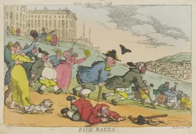 Bath races von Thomas Rowlandson