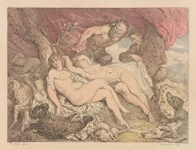 Beauty and the Satyrs, Thomas Rowlandson