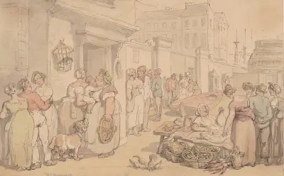 Billingsgate Fish Market, Thomas Rowlandson