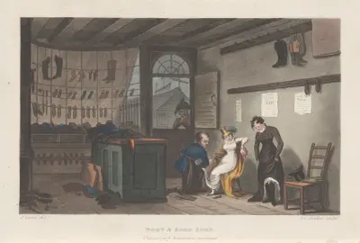 Boot & Shoe Shop av Thomas Rowlandson