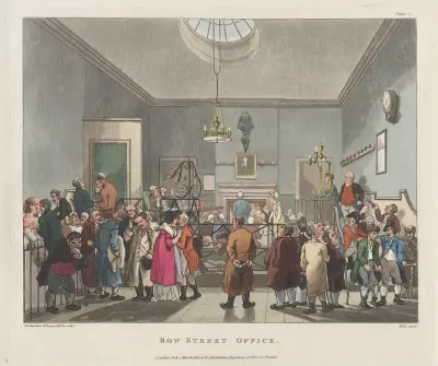 Bow Street Office von Thomas Rowlandson