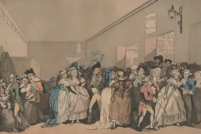 Box lobby loungers, Thomas Rowlandson