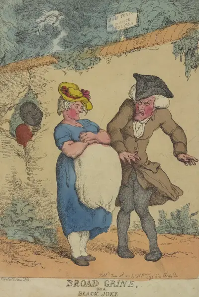 Broad grins or a black joke av Thomas Rowlandson