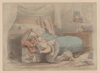 Tagen på bar gärning av Thomas Rowlandson
