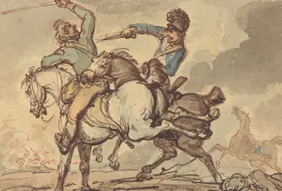 Cavalry Skirmish av Thomas Rowlandson