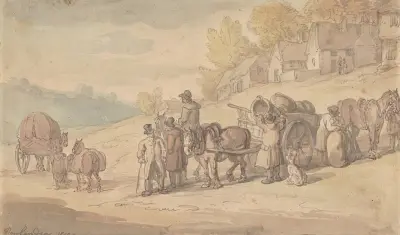 Lantliga vagnar av Thomas Rowlandson