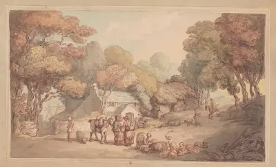 Country scene in Devonshire, Thomas Rowlandson