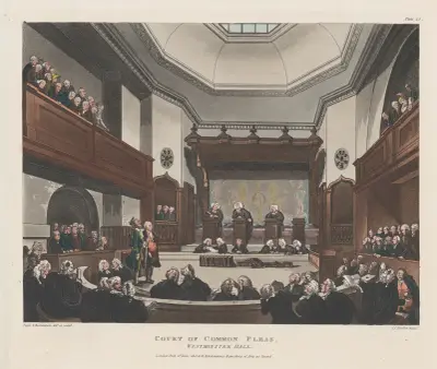 Court of Common Pleas, Westminster Hall av Thomas Rowlandson