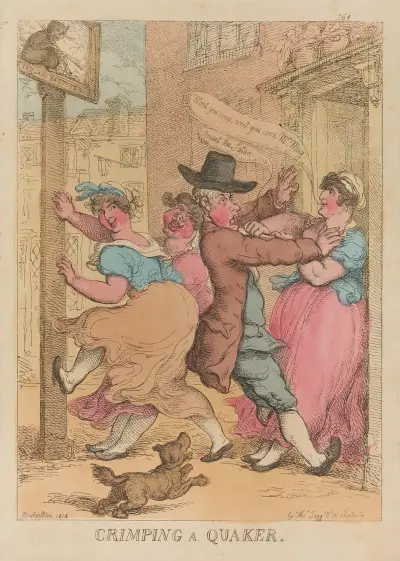 Crimping a Quaker av Thomas Rowlandson