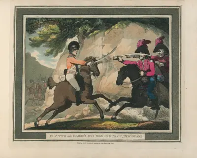 Cut Two and Horses Off Side Protect, New Guard av Thomas Rowlandson