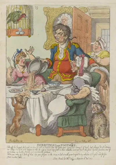 Anvisningar till betjänter av Thomas Rowlandson