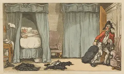 Doctor Syntax robb’d of his property von Thomas Rowlandson