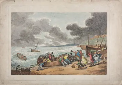 Embarking from Brighthelmstone to Dieppe av Thomas Rowlandson