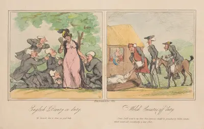 English beauty on duty. Welsh curates off duty, Thomas Rowlandson
