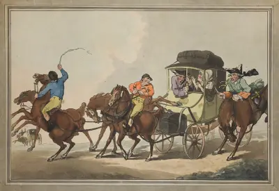 Engelsk resa eller första etappen från Dover av Thomas Rowlandson