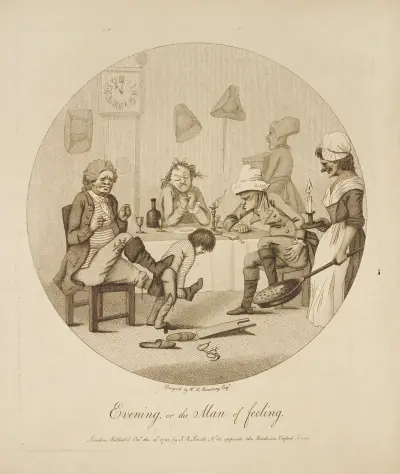Evening, or the man of feeling, Thomas Rowlandson