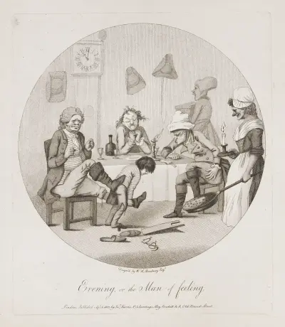 Aftonen, eller den känslosamme mannen av Thomas Rowlandson
