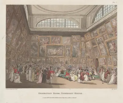 Exhibition Room, Somerset House. von Thomas Rowlandson