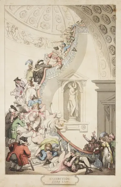 Exhibition stare case, Thomas Rowlandson