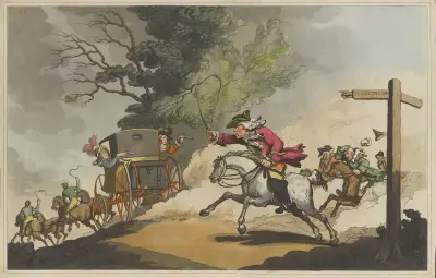 Fillial affection, or a trip to Gretna Green, Thomas Rowlandson