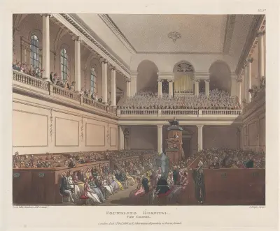 Foundling Hospital, The Chapel av Thomas Rowlandson