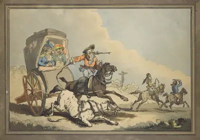 Fransk resa, eller första etappen från Calais av Thomas Rowlandson