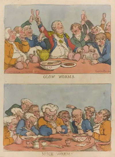 Glow worms. Muck worms, Thomas Rowlandson