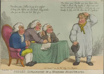 Hodges explanation of a hundred magistrates, Thomas Rowlandson