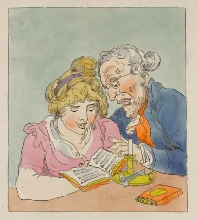 Instruction, Thomas Rowlandson