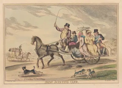 Irish jaunting carr, Thomas Rowlandson